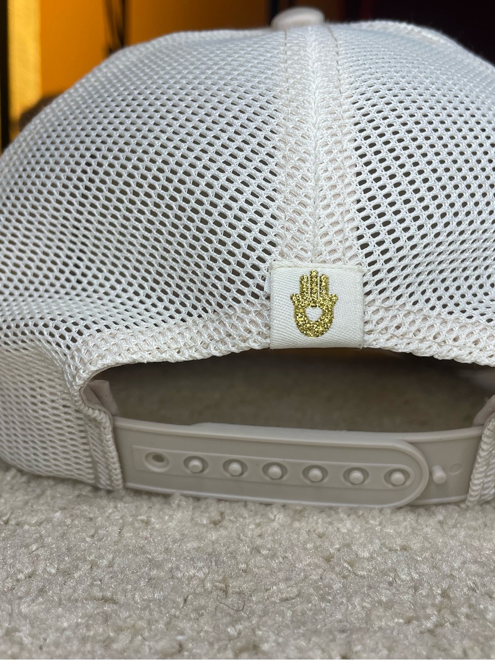 Spiritual Gangster Cream Trucker Hat Black 'Love' Heart Graphic New Yoga - Picture 3 of 3